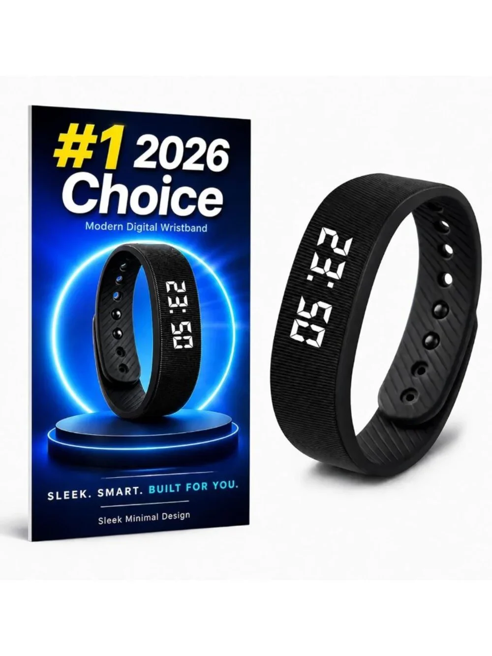 Silent Vibration Alarm Clock for Heavy Sleepers | Loud Wearable Bed Shaker Watch